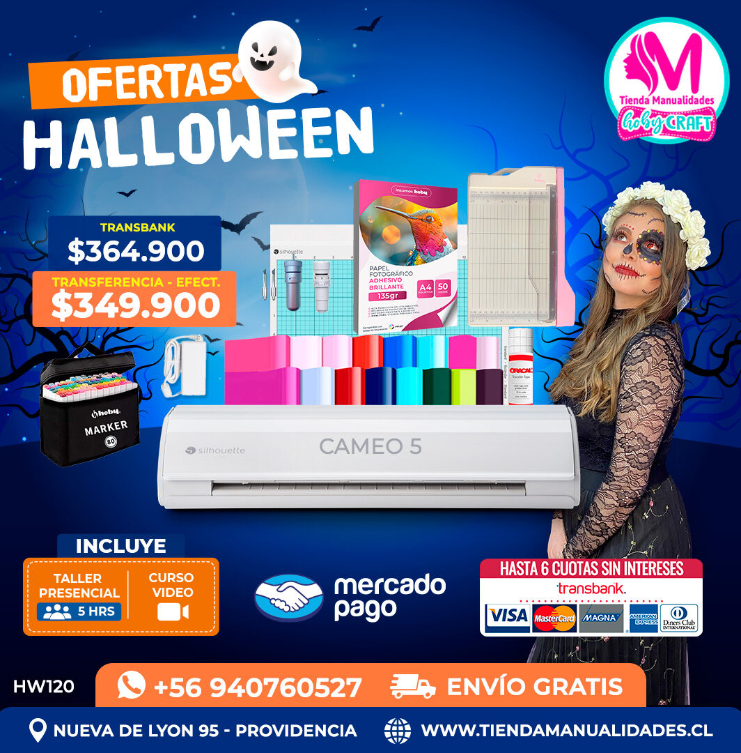 HW120 Kit Silhouette Cameo 5 blanca – Envío gratis 07 Noviembre