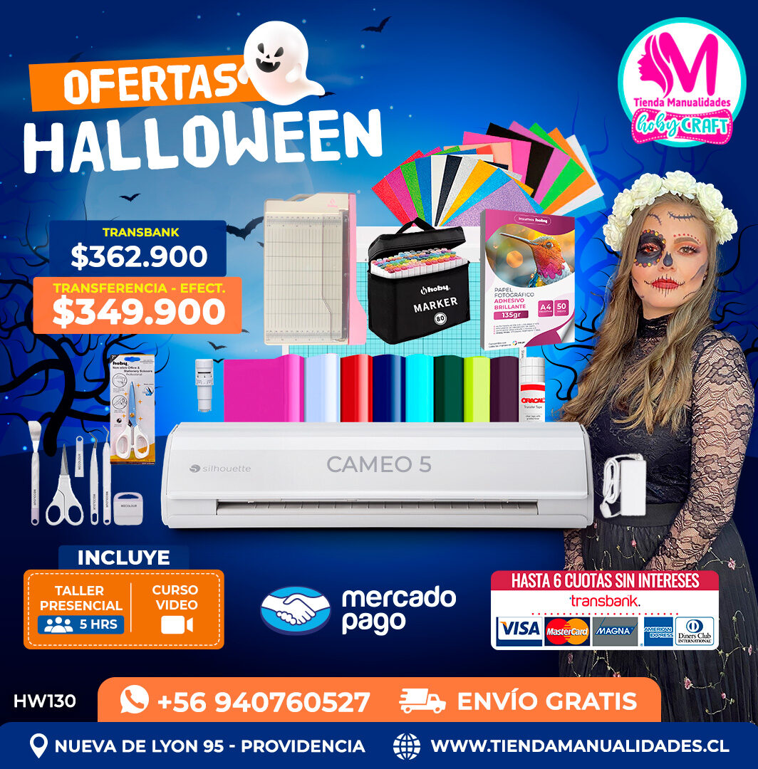 HW130 Kit Silhouette Cameo 5 blanca – Envío gratis 07 Noviembre