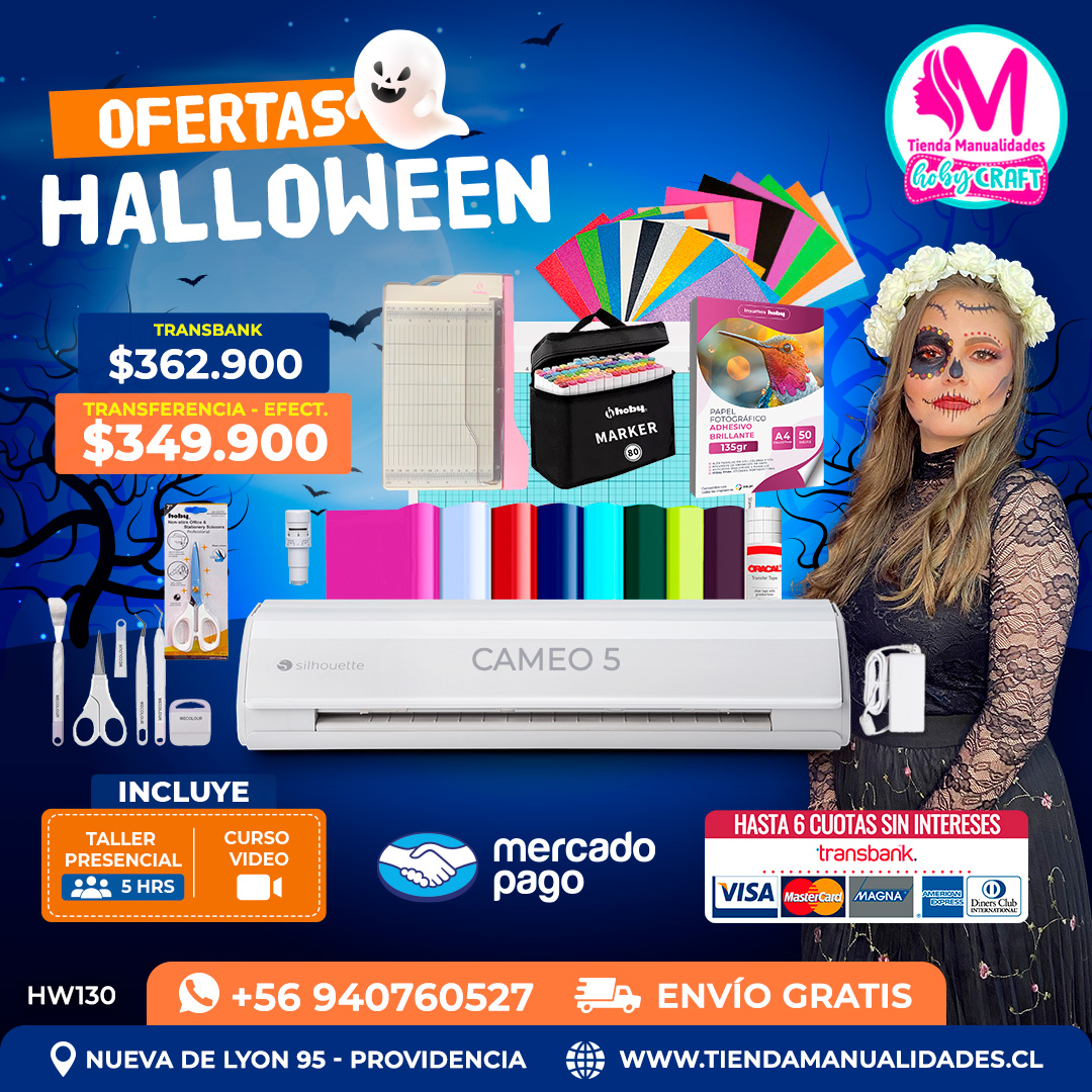 HW130 Kit Silhouette Cameo 5 blanca – Envío gratis 07 Noviembre