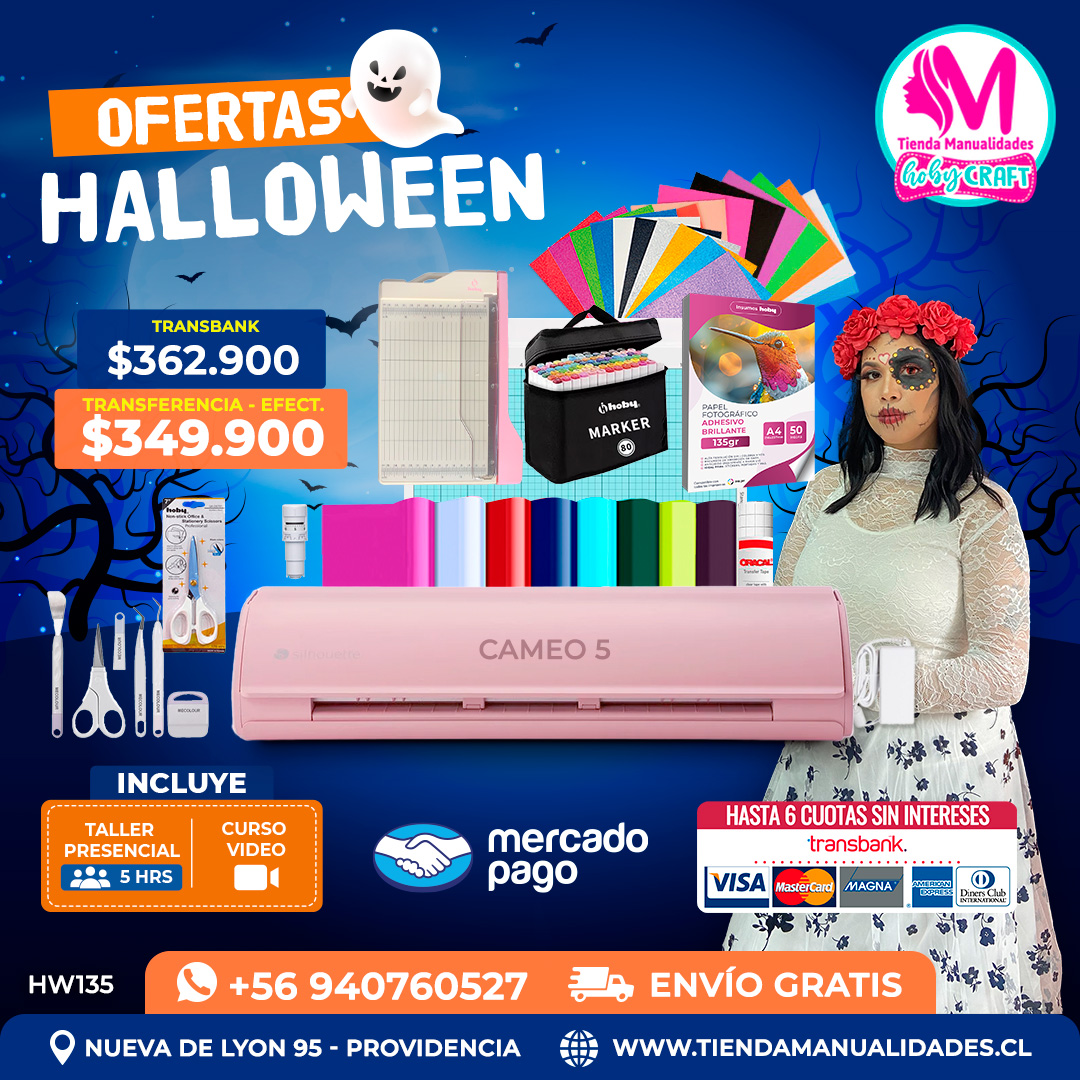 HW135 Kit Silhouette Cameo 5 rosada – Envío gratis