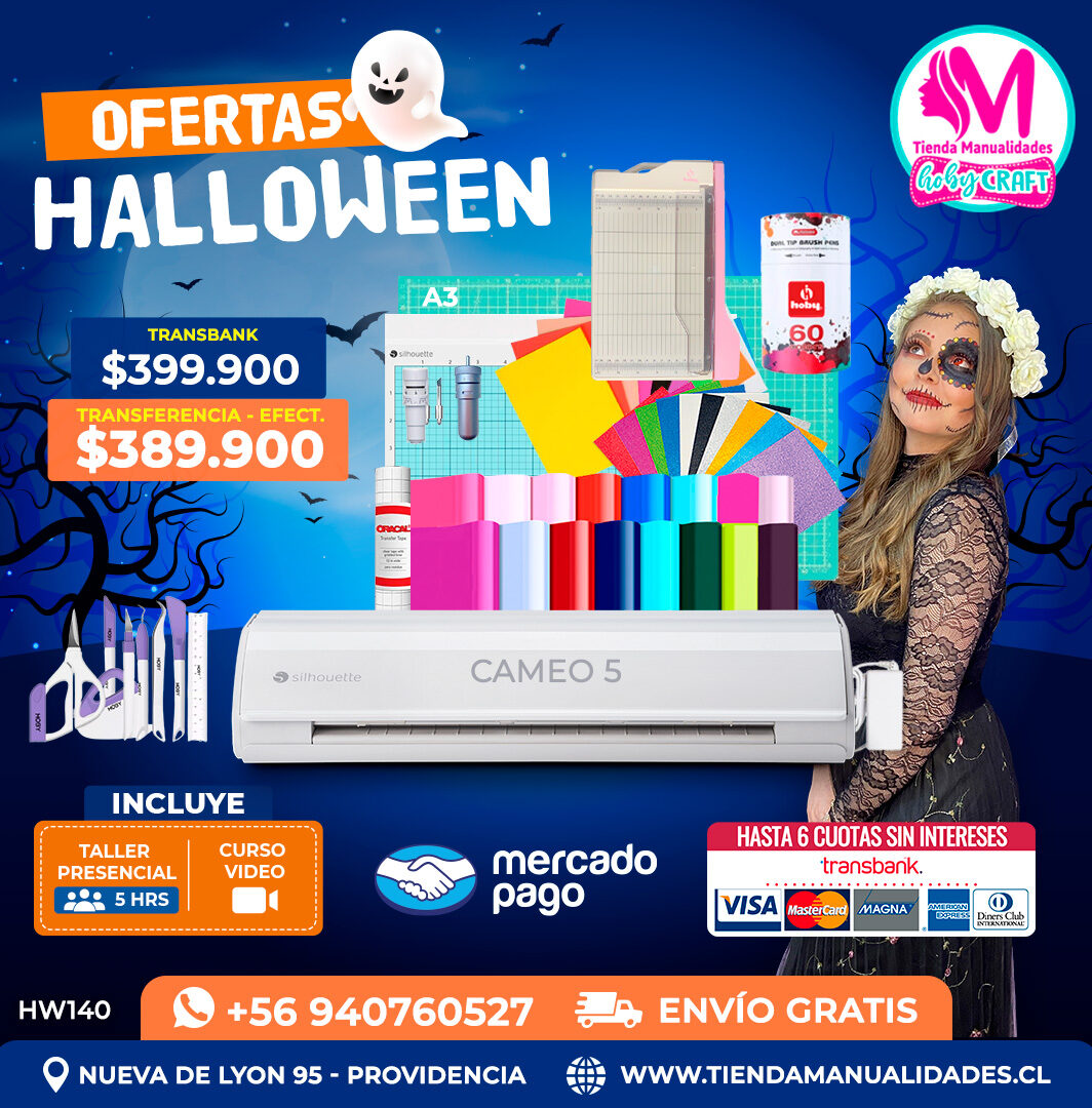 HW140 Kit Silhouette Cameo 5 blanca – Envío gratis 07 Noviembre