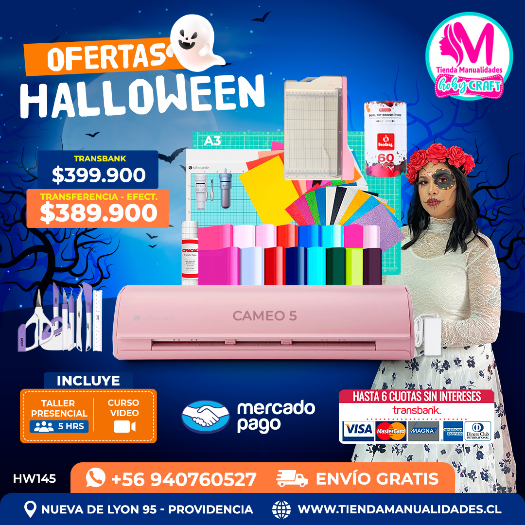 HW145 Kit Silhouette Cameo 5 rosada – Envío gratis