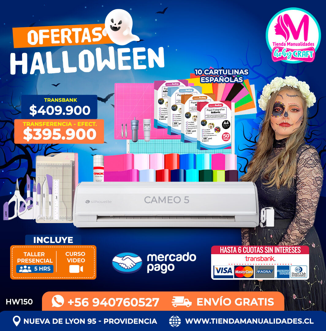 HW150 Kit Silhouette Cameo 5 blanca – Envío gratis 07 Noviembre