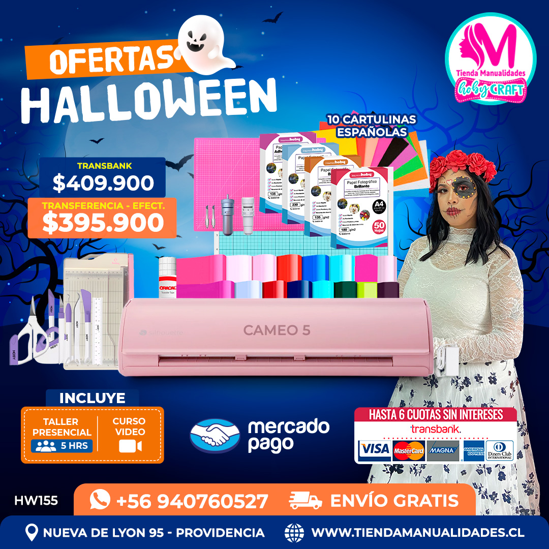 HW155 Kit Silhouette Cameo 5 rosada – Envío gratis