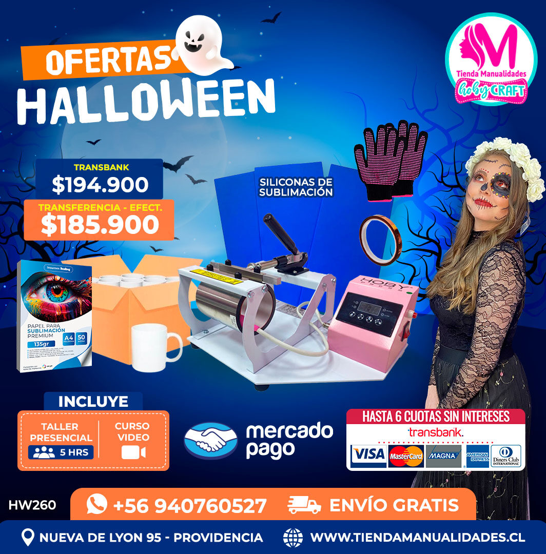 HW260 Kit Estampadora de tazas Hobypress – Envío gratis