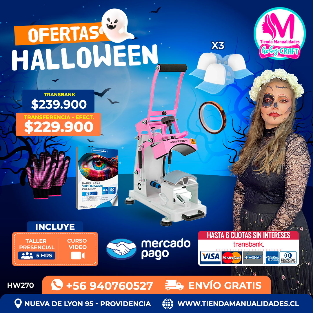 HW270 Kit Estampadora de gorros Hobypress – Envío gratis