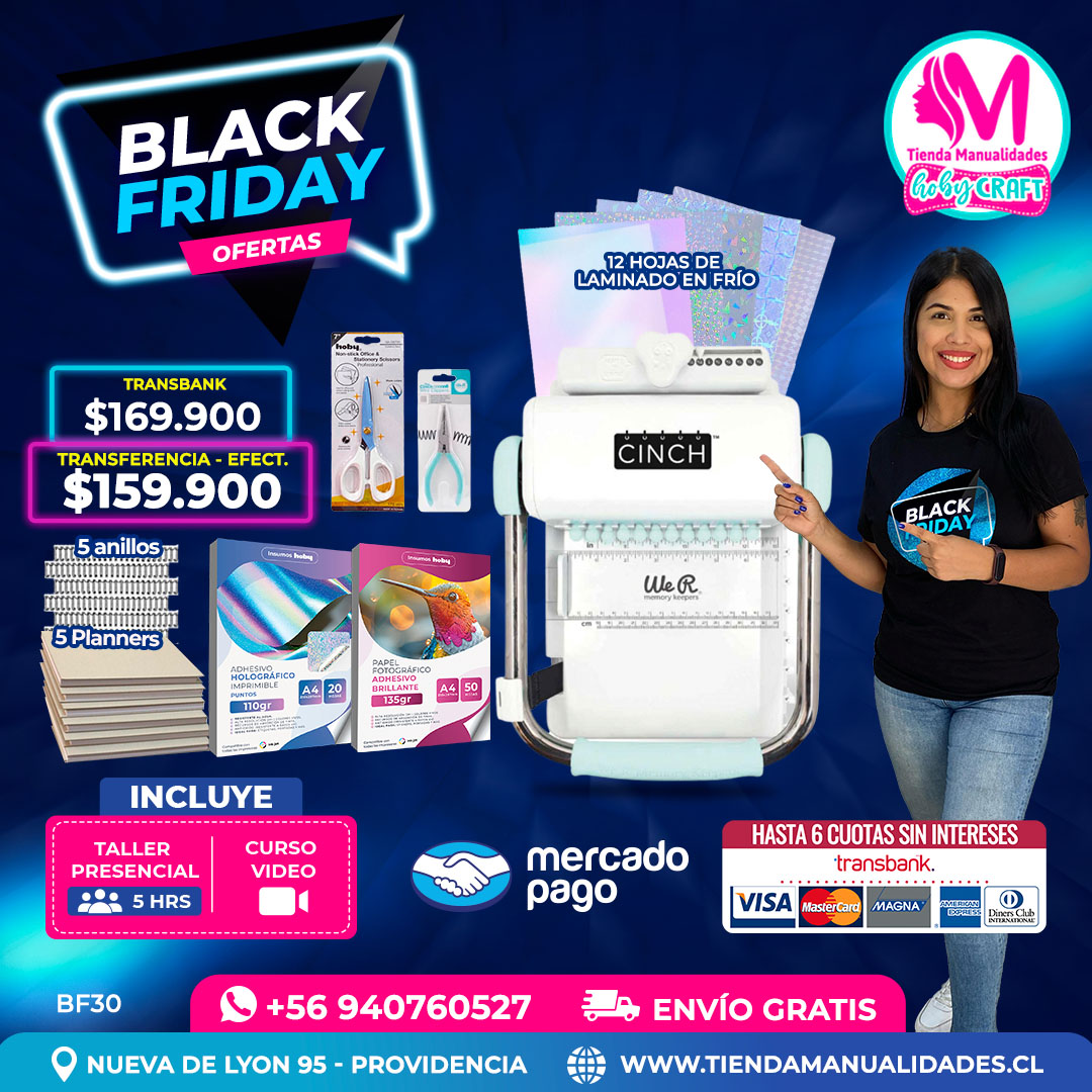 BF30 Kit encuadernadora Cinch verde – Envío gratis