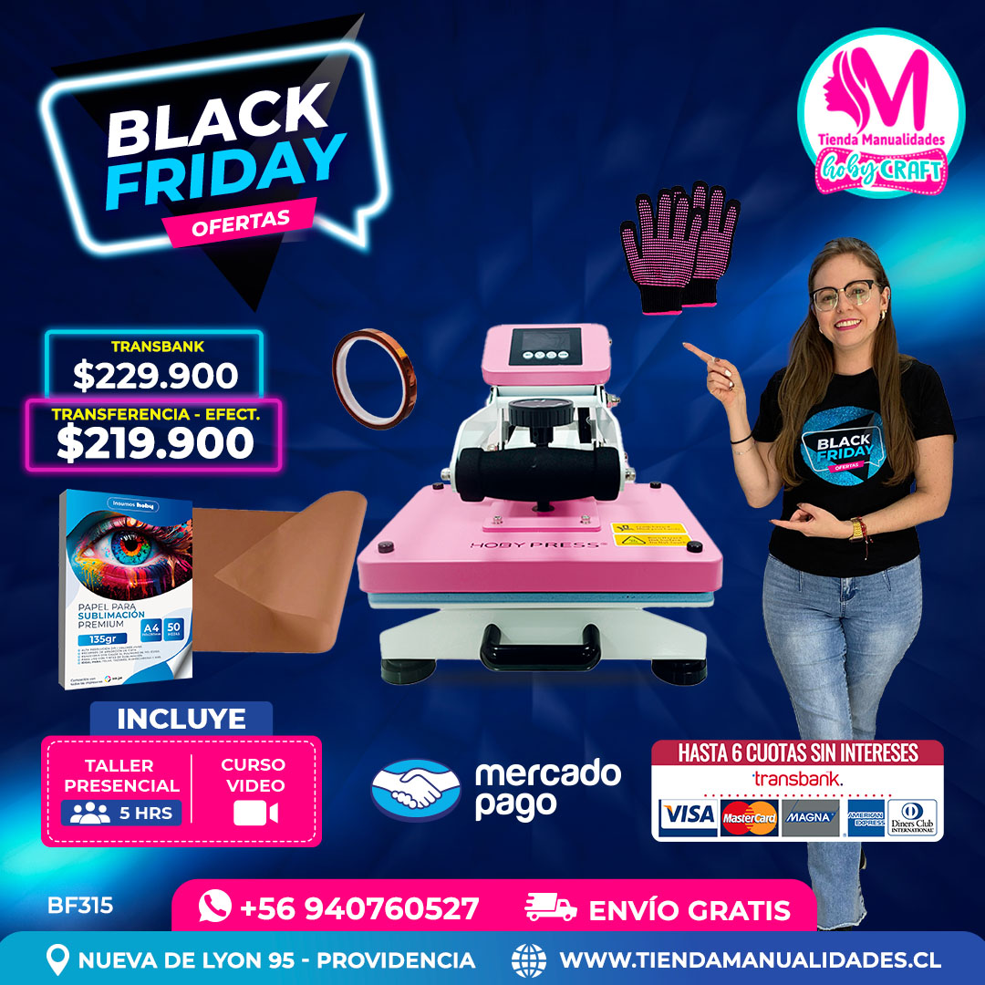 BF315 Kit Estampadora 23x30cm Hobypress – Envío gratis