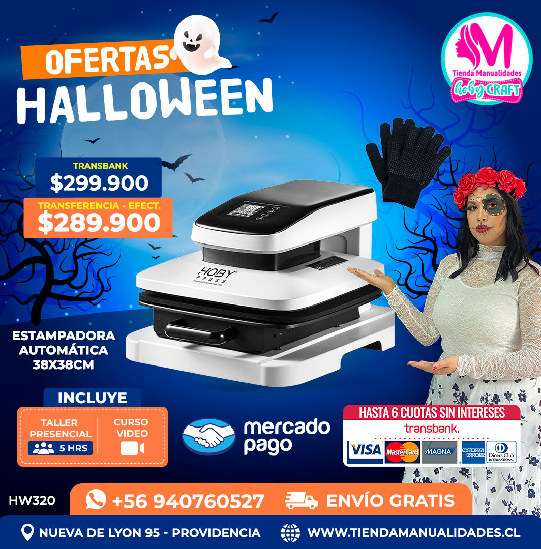 HW320 Estampadora Automática HobyPress 38x38cm – Envío gratis