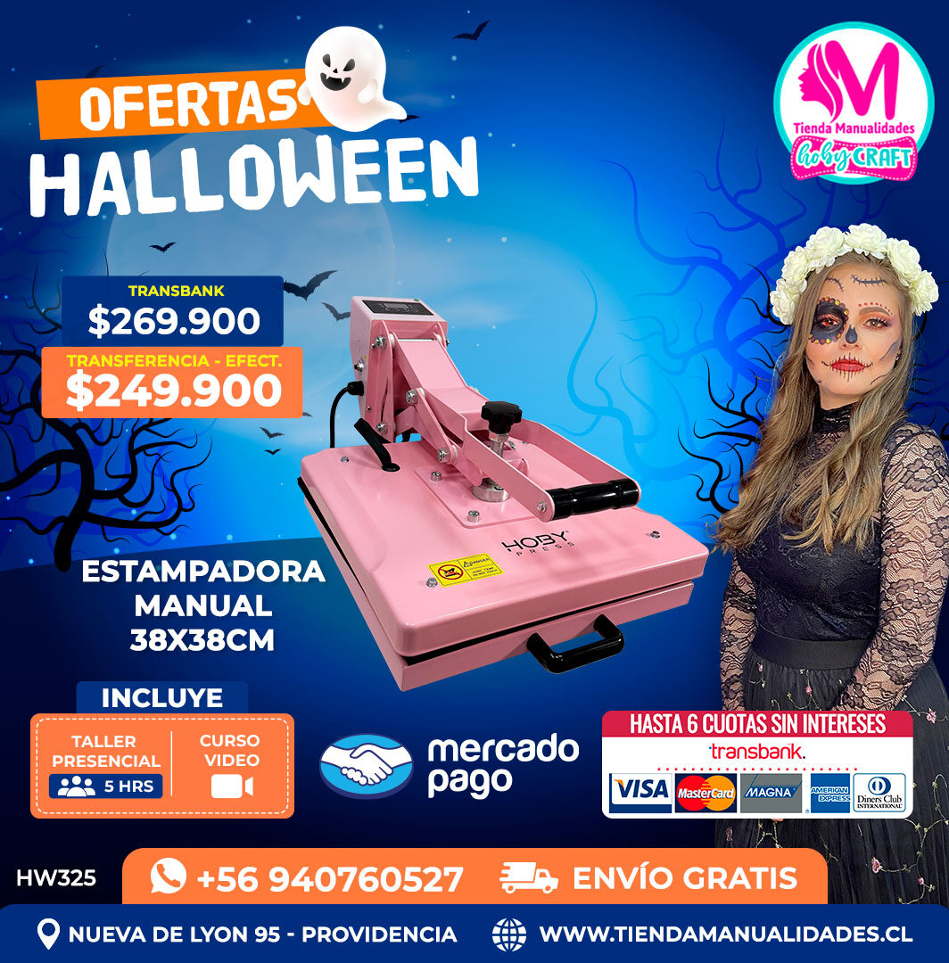 HW325 Estampadora Plana HobyPress Pink 38x 38cm – Envío gratis