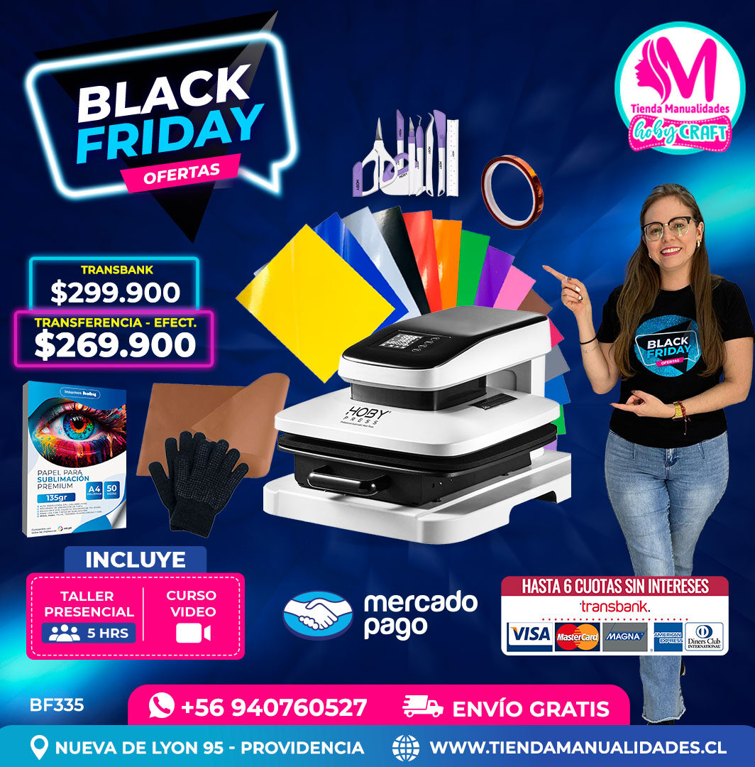 BF335 Kit Estampadora automática 38x38cm Hobypress – Envío gratis