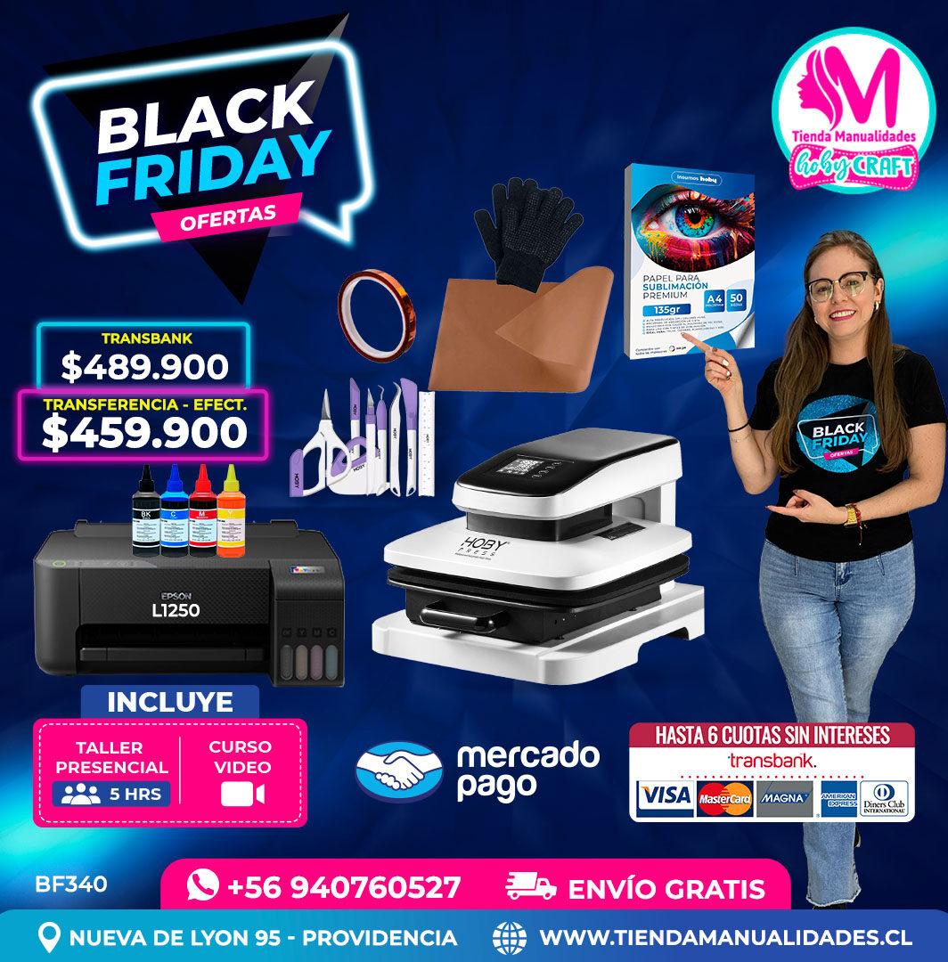 BF340 Kit Estampadora automática 38x38cm Hobypress – Envío gratis