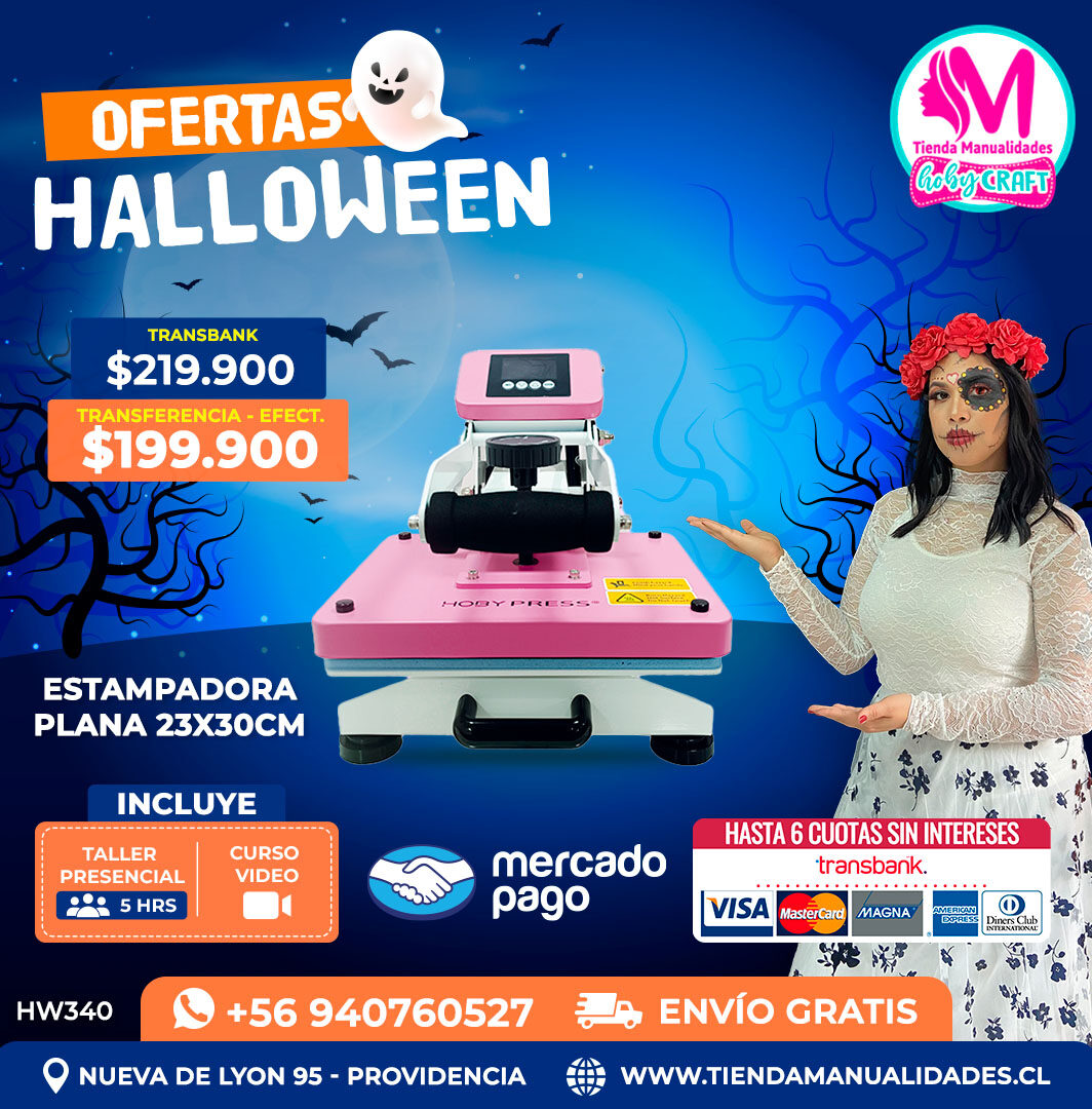 HW340 Estampadora Plana HobyPress 23x30cm – Envío gratis