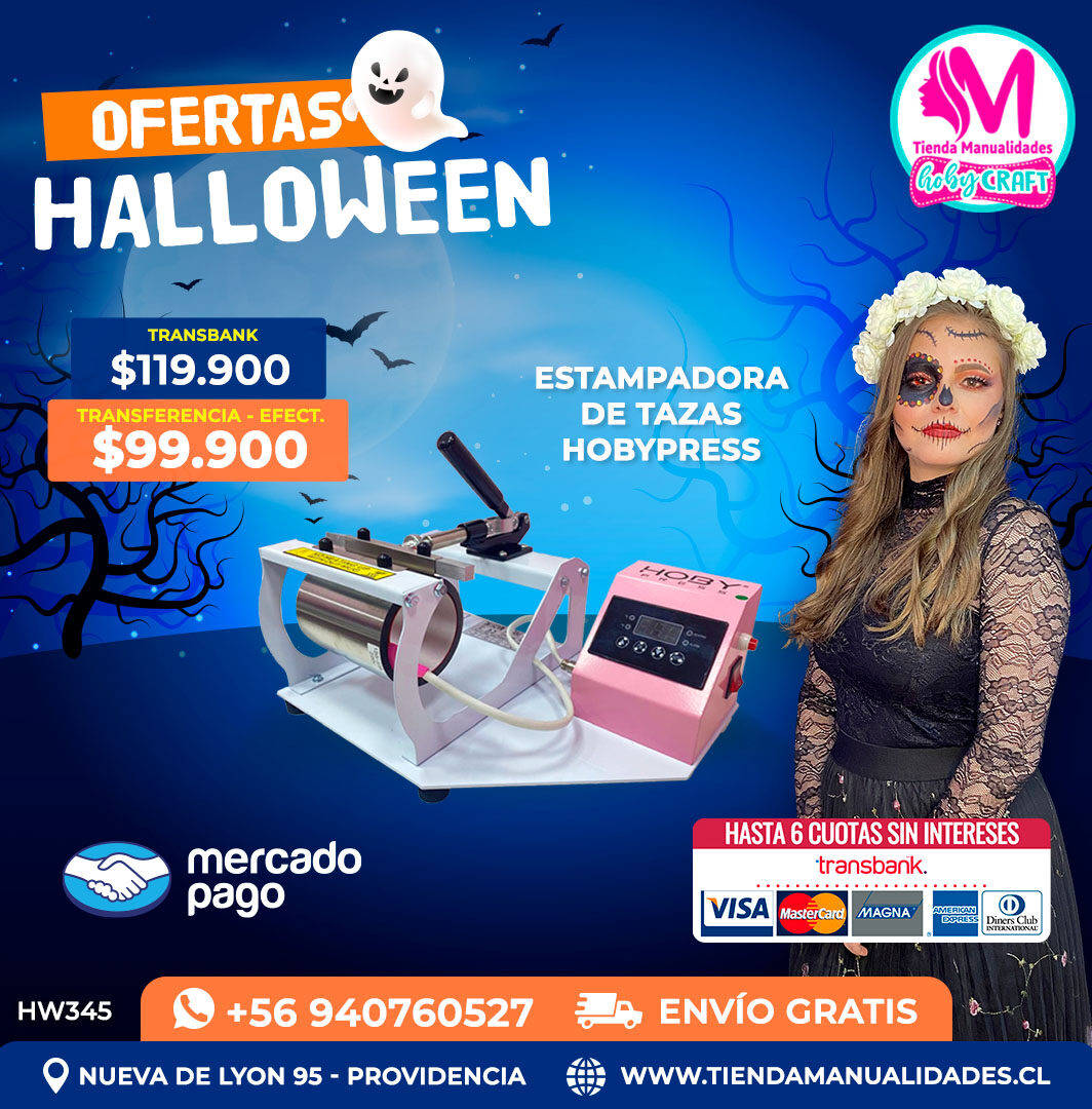HW345 Estampadora de tazas HobyPress  – Envío gratis