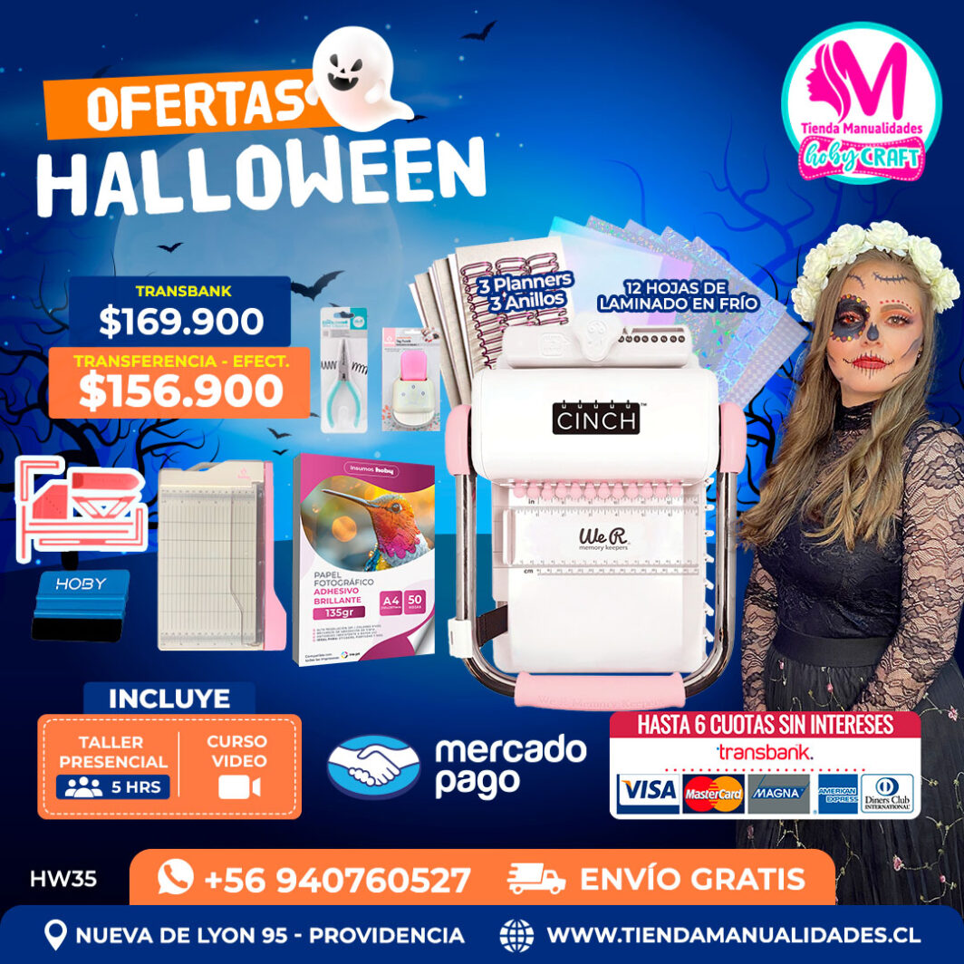 HW35 Kit encuadernadora Cinch rosada – Envío gratis