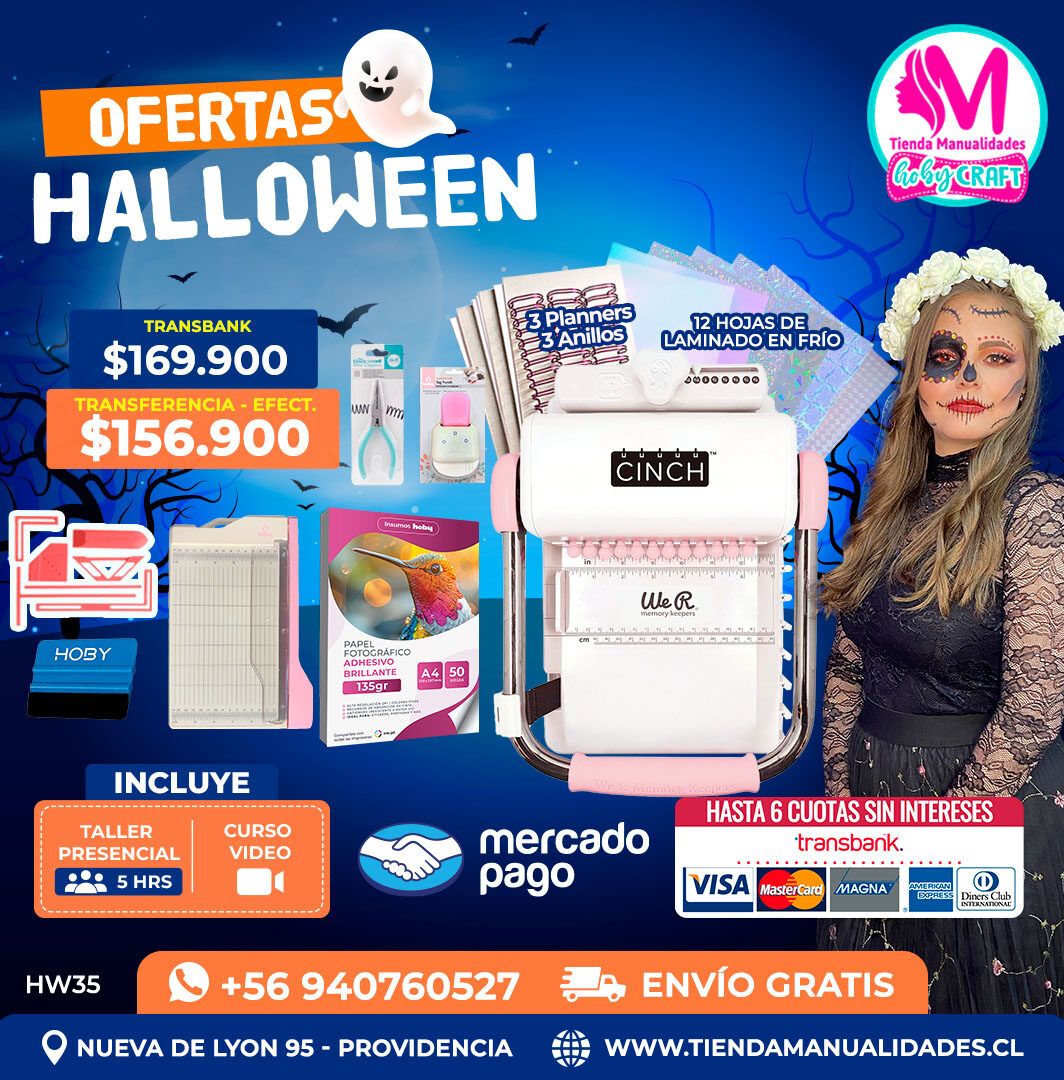 HW35 Kit encuadernadora Cinch rosada – Envío gratis