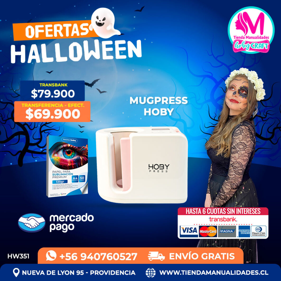 HW351 Estampadora de tazas Mug HobyPress – Envío gratis