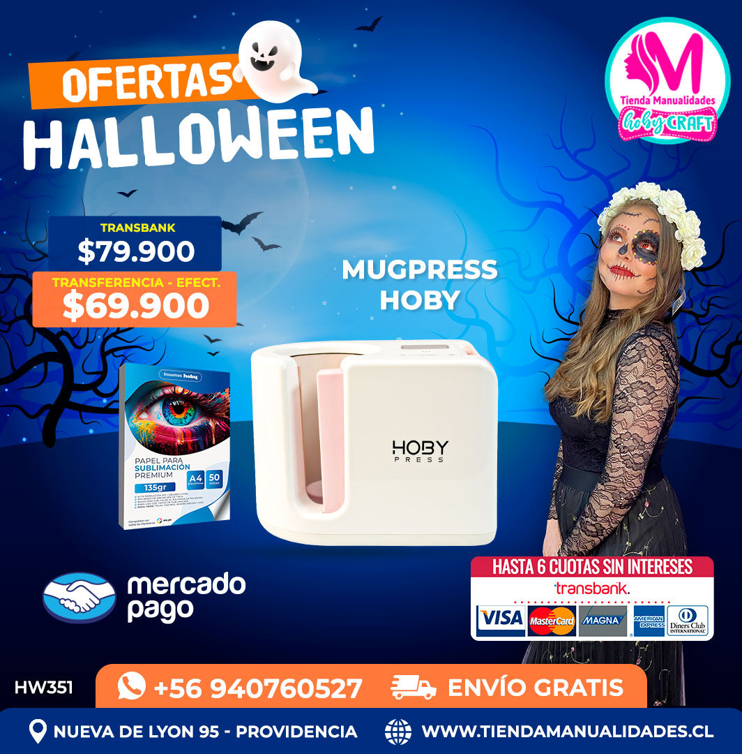 HW351 Estampadora de tazas Mug HobyPress – Envío gratis