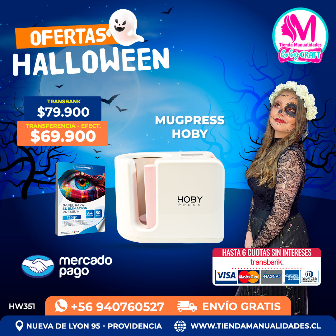 HW351 Estampadora de tazas Mug HobyPress – Envío gratis