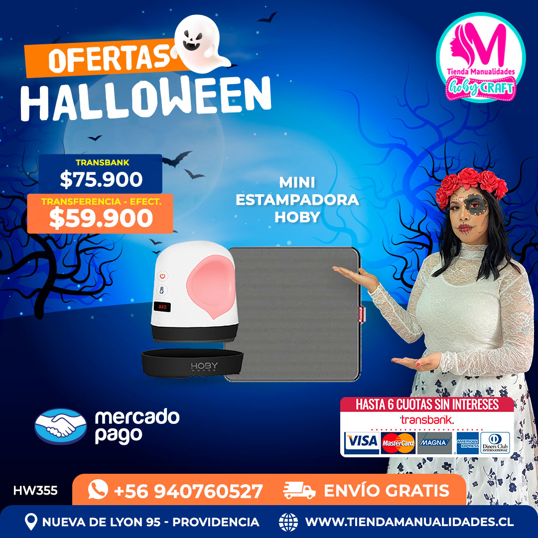 HW355 Kit Estampadora Mini HobyPress Rosa – Envío gratis