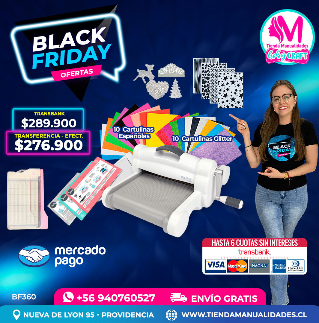 BF360 Kit Troqueladora Big Shot Plus A4 – Envío gratis