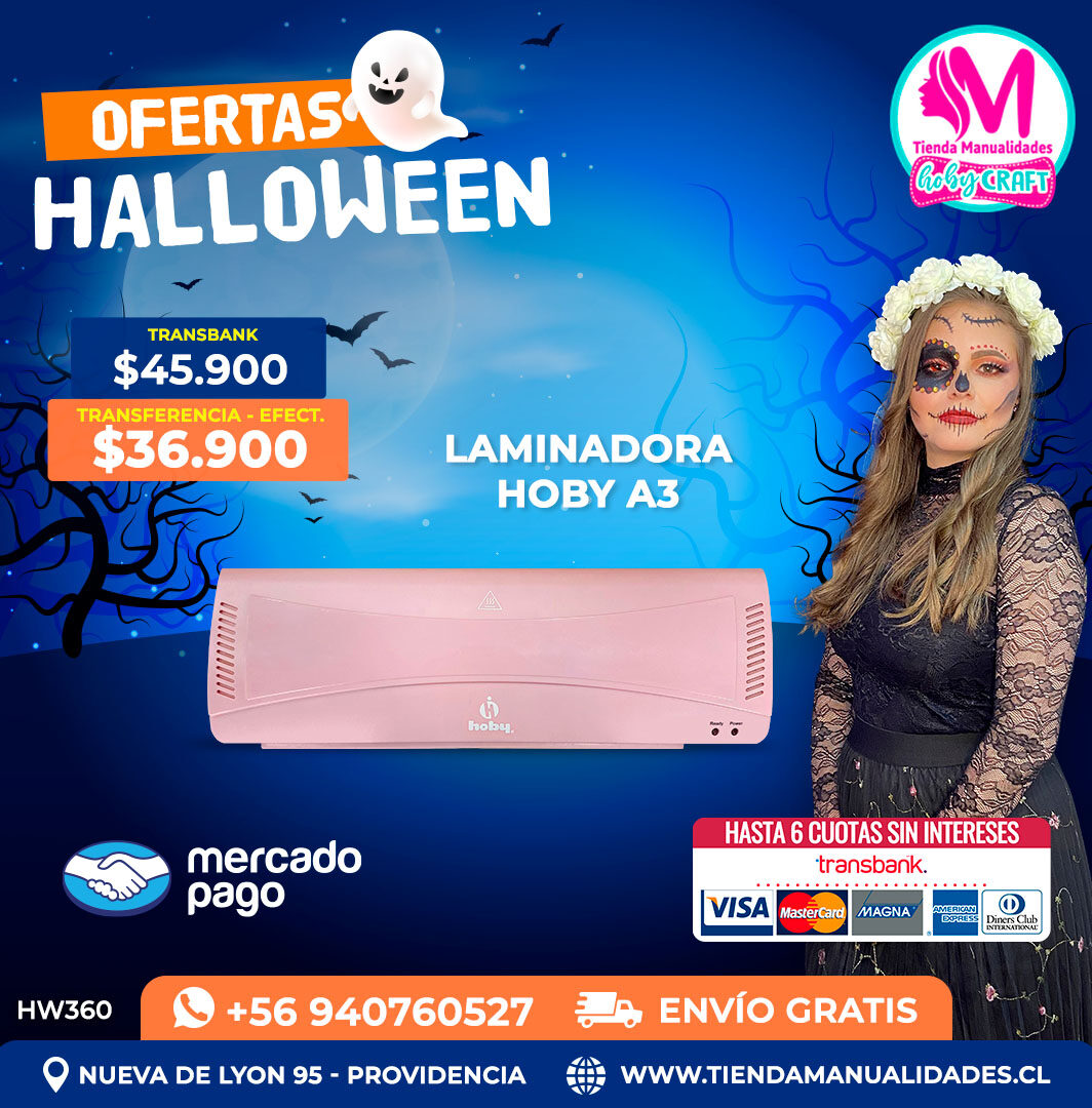 HW360 Laminadora Térmica A3 Hoby Rosada – Envío gratis