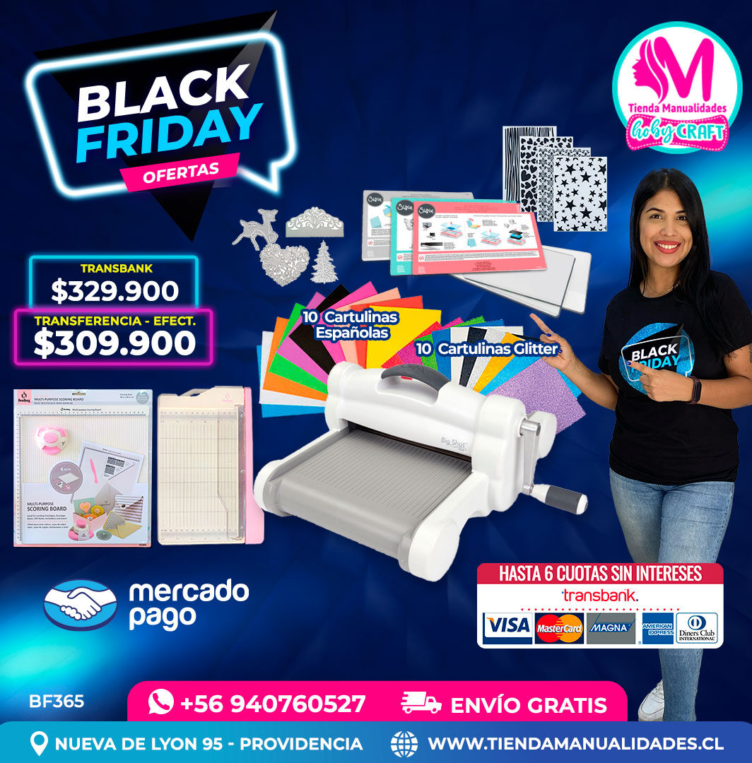 BF365 Kit Troqueladora Big Shot Plus A4 – Envío gratis