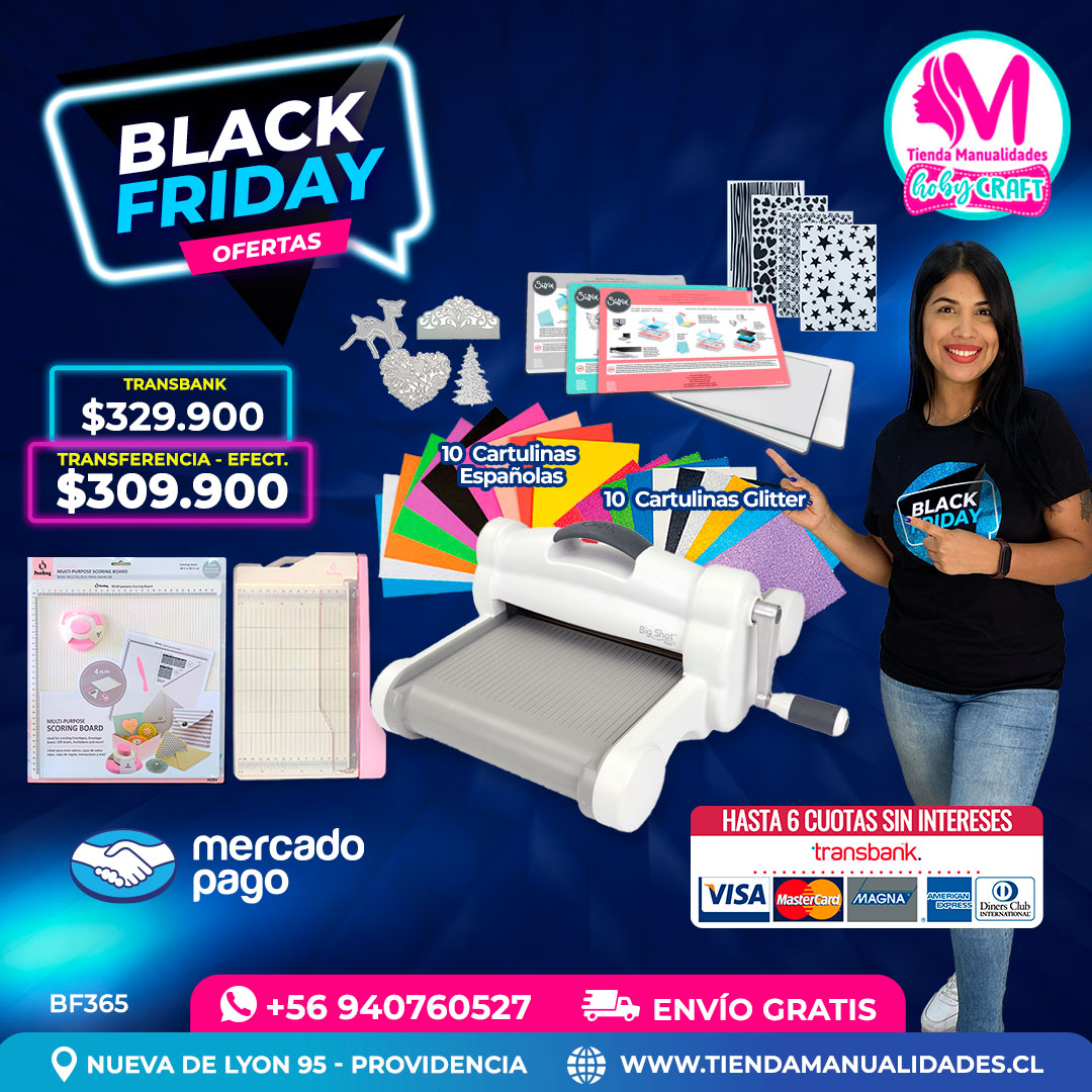 BF365 Kit Troqueladora Big Shot Plus A4 – Envío gratis