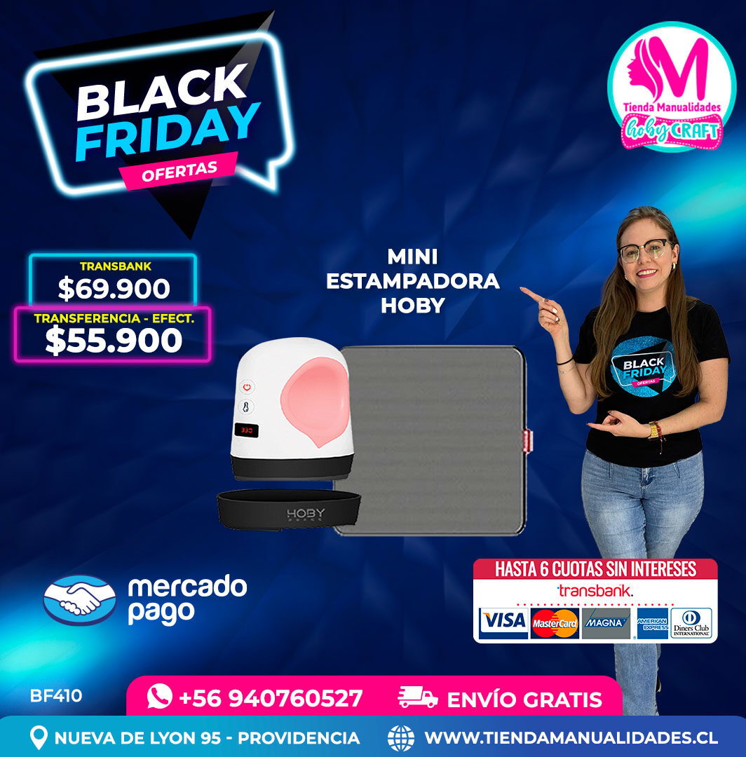BF410 Kit Estampadora Mini HobyPress Rosa – Envío gratis