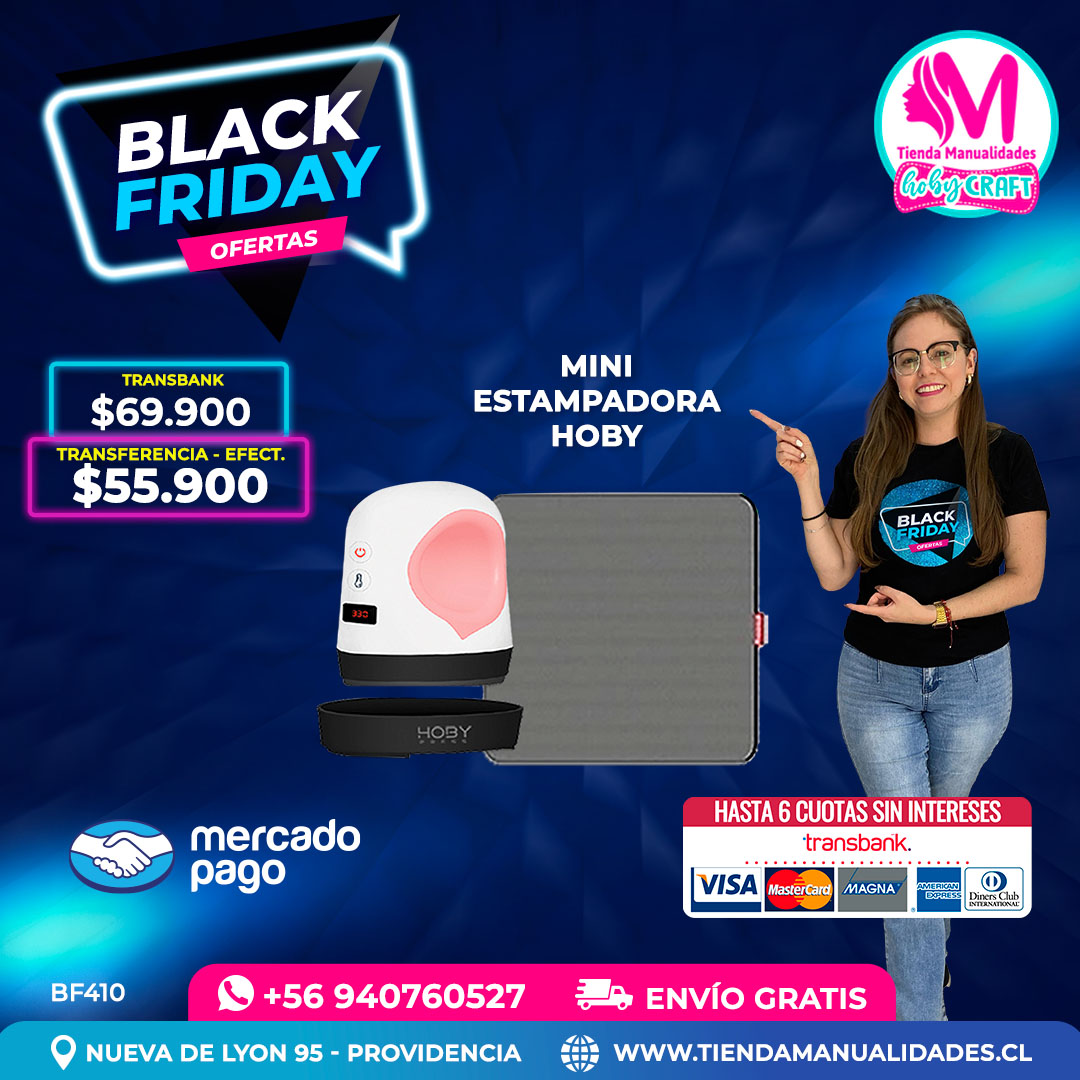 BF410 Kit Estampadora Mini HobyPress Rosa – Envío gratis