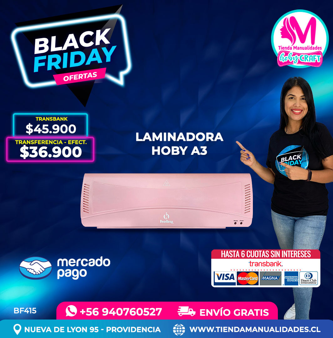 BF415 Laminadora Térmica A3 Hoby Rosada – Envío gratis