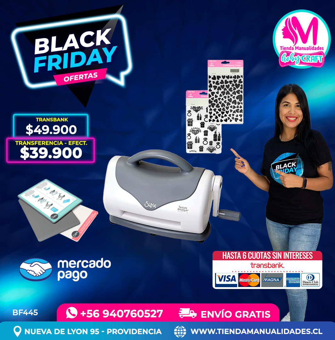 BF445 Kit Texturizadora Sizzix Boutique – Envío gratis