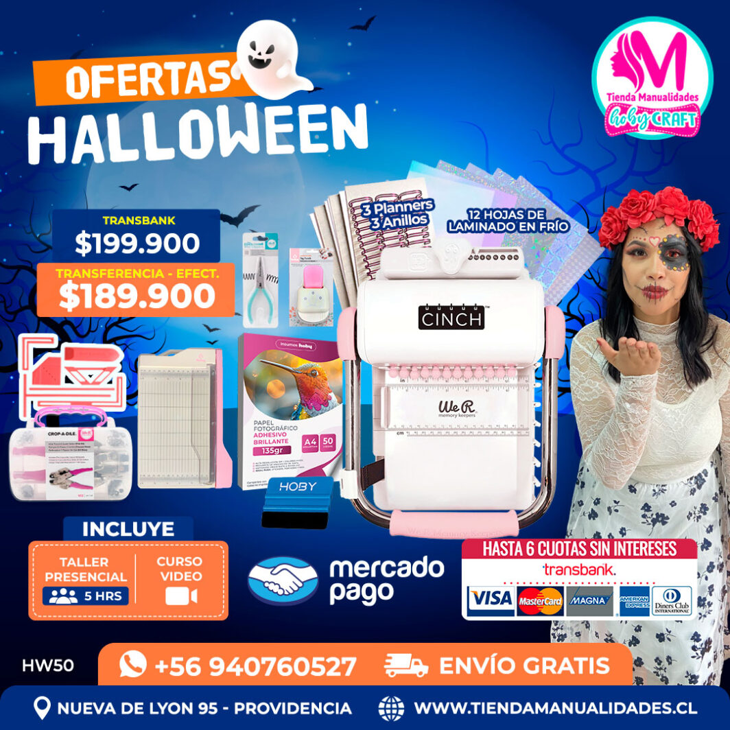 HW50 Kit encuadernadora Cinch rosada – Envío gratis
