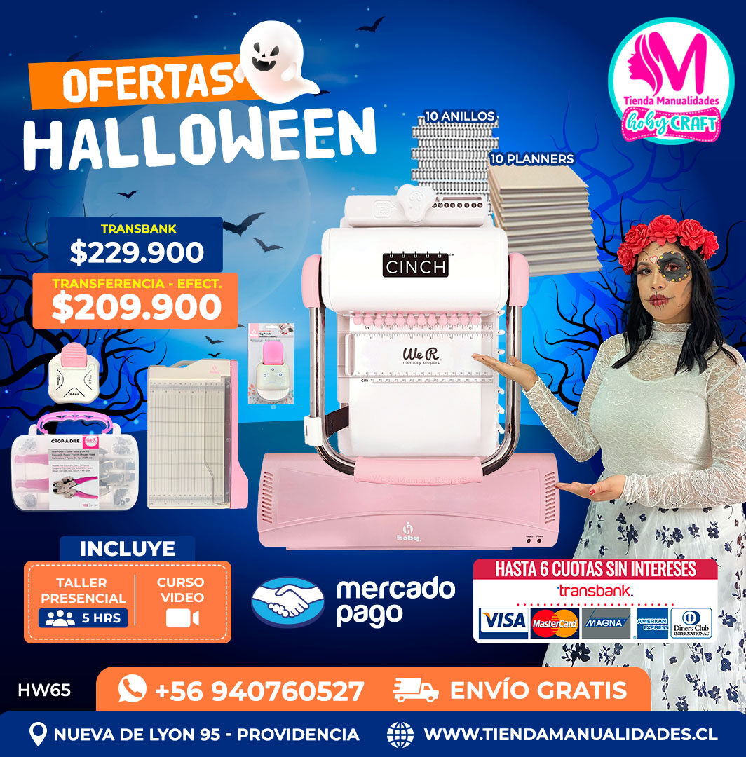 HW65 Kit encuadernadora Cinch rosada – Envío gratis