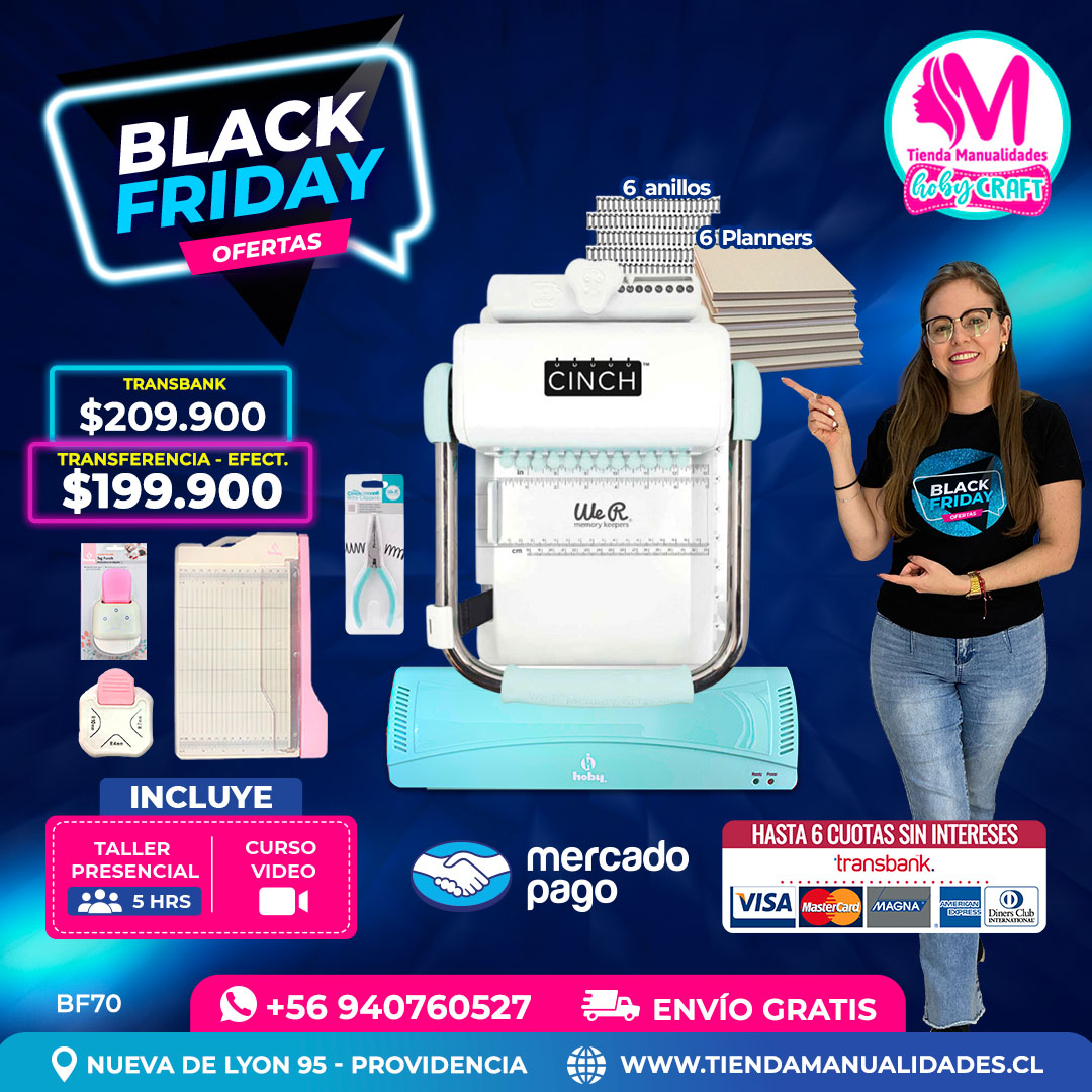 BF70 Kit encuadernadora Cinch verde – Envío gratis