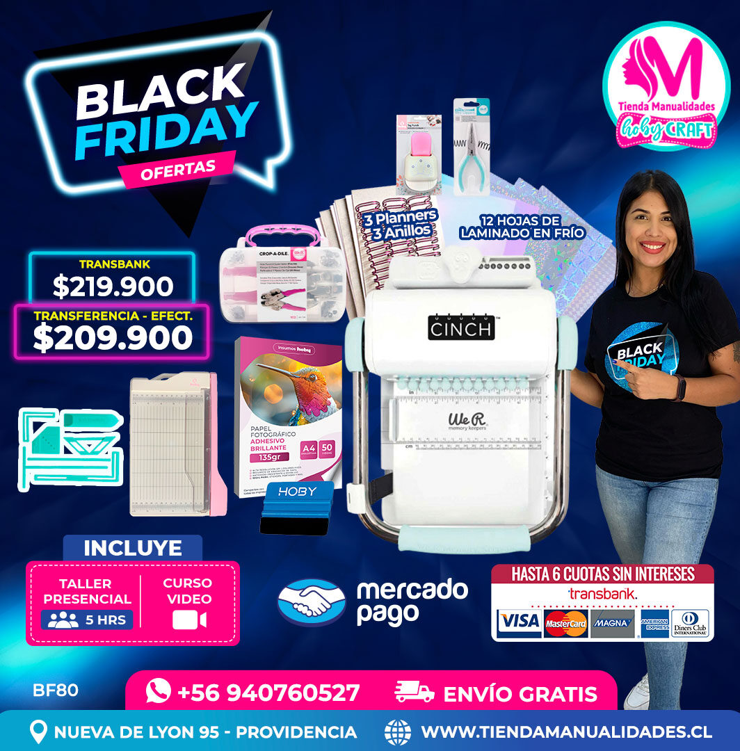 BF80 Kit encuadernadora Cinch verde – Envío gratis