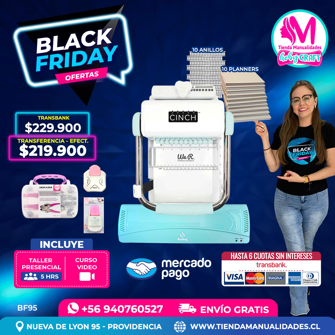 BF95 Kit encuadernadora Cinch verde – Envío gratis