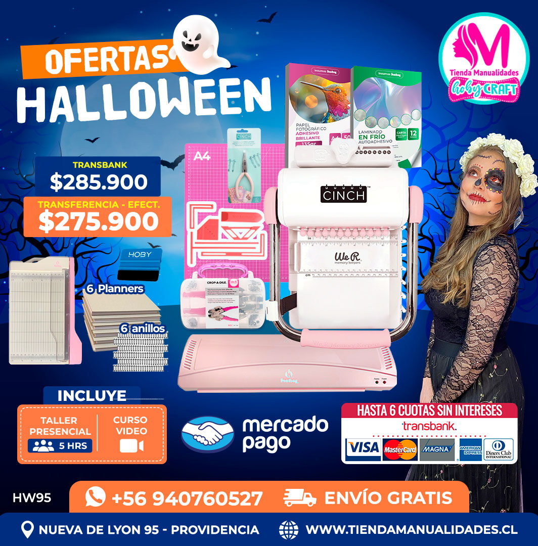 HW95 Kit encuadernadora Cinch rosada – Envío gratis
