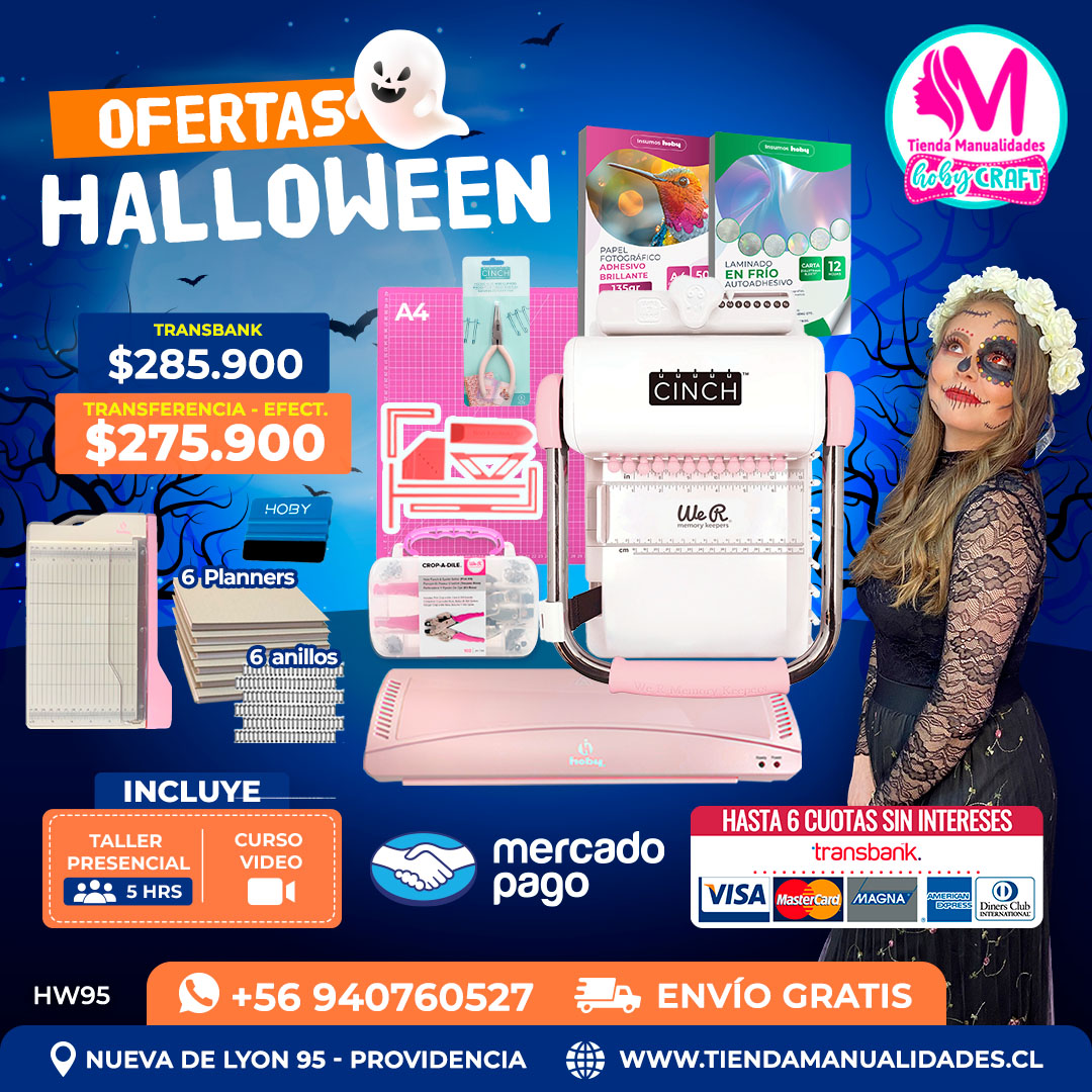 HW95 Kit encuadernadora Cinch rosada – Envío gratis
