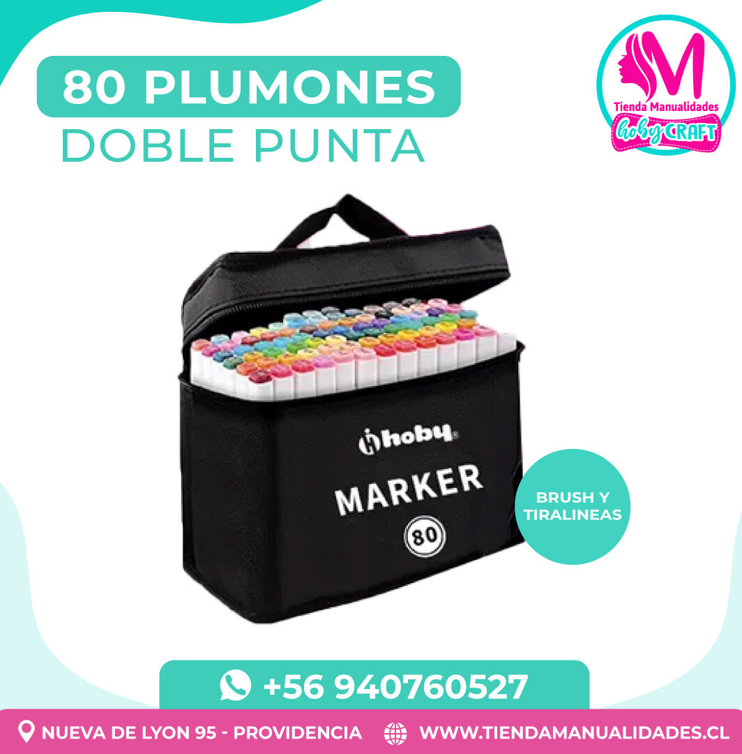 PM25 Plumones doble punta 80 unidades - Entrega inmediata