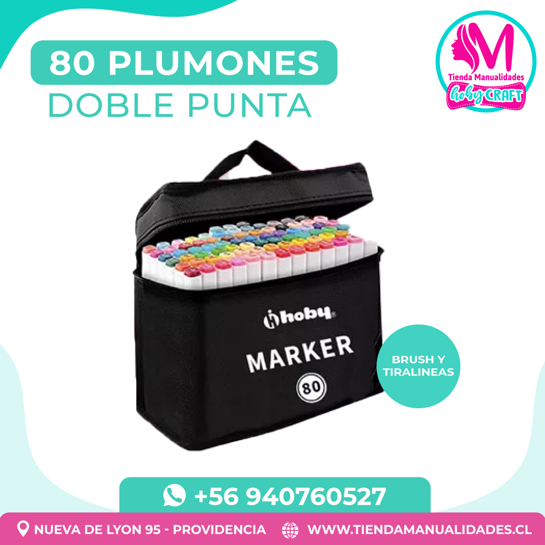 PM25 Plumones doble punta 80 unidades - Entrega inmediata