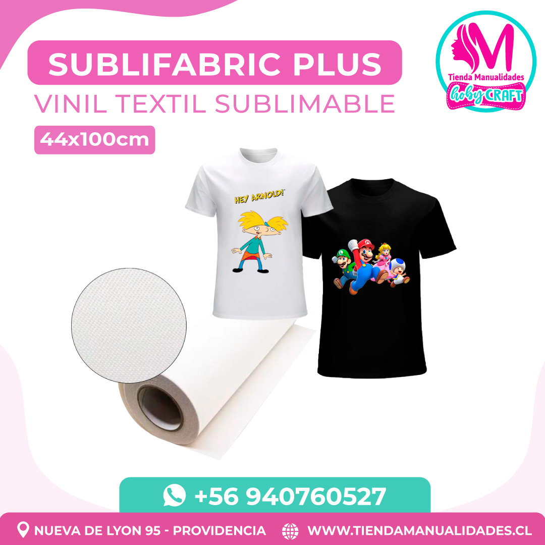 IS20 Vinilo Imprimible Sublifabric Plus 1m x 44cm - Entrega inmediata