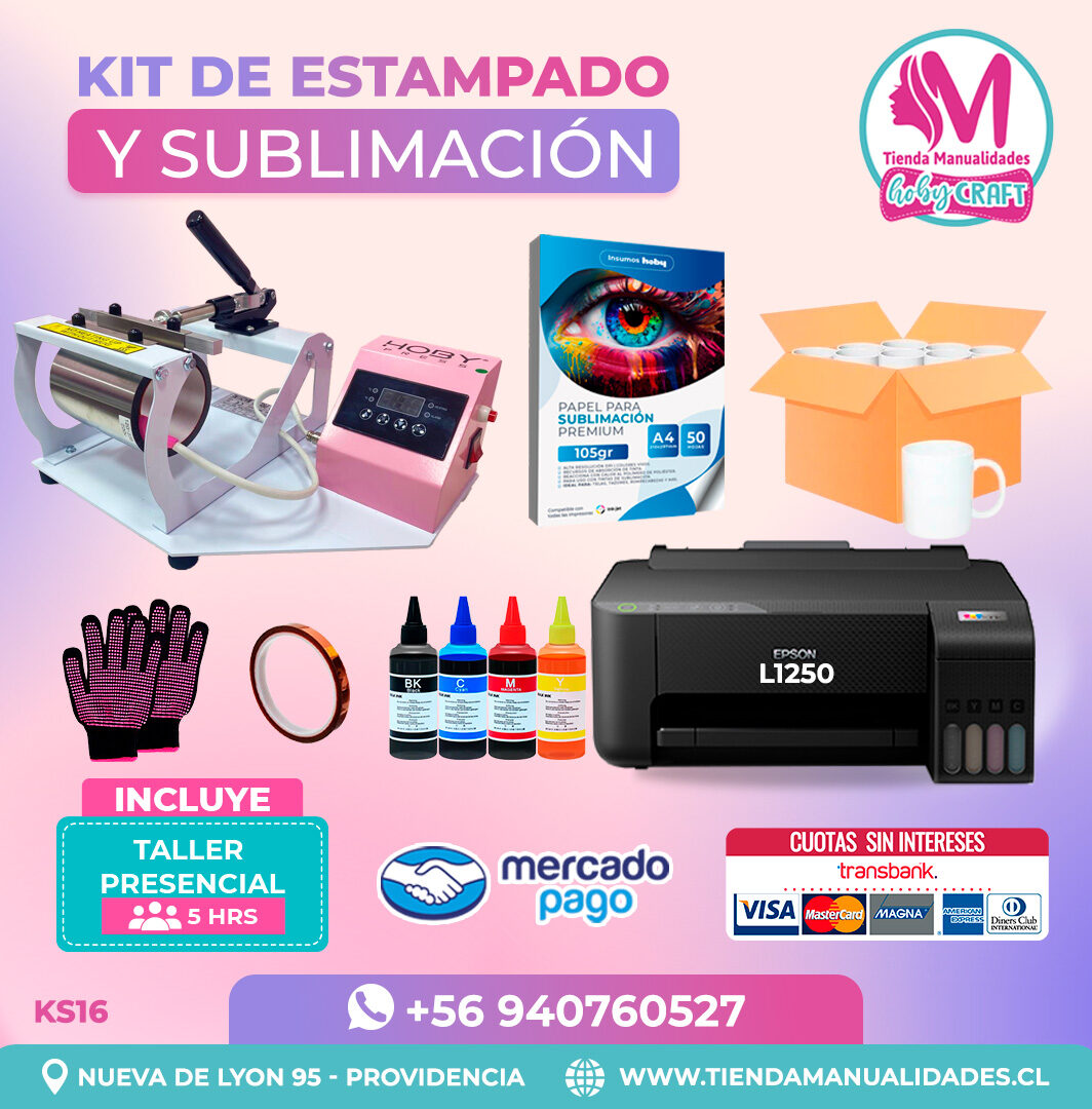 KS16 Kit Estampadora de tazas HobyPress - Envío gratis