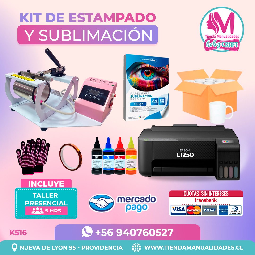 KS16 Kit Estampadora de tazas HobyPress - Envío gratis