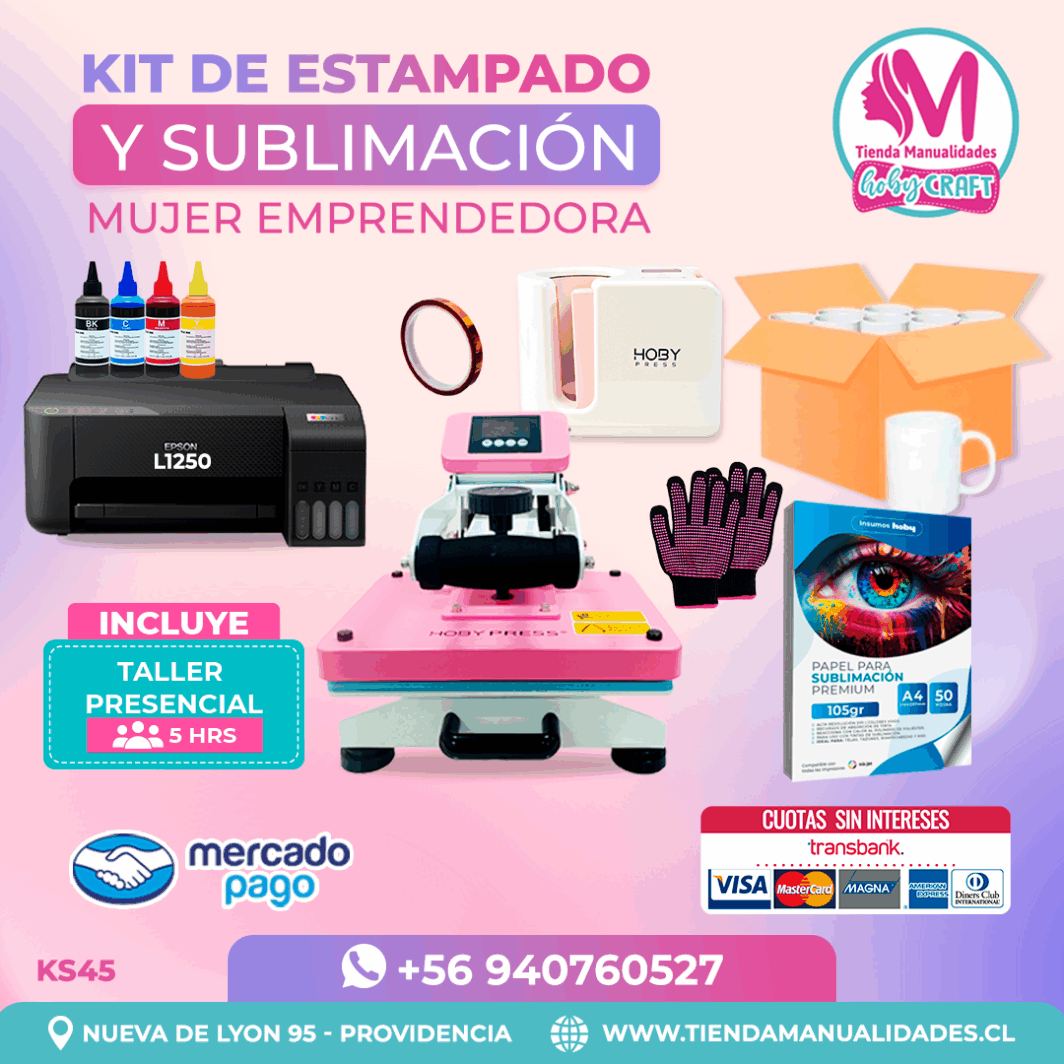 KS45 Kit Sublimación y Estampado - Entrega Inmediata