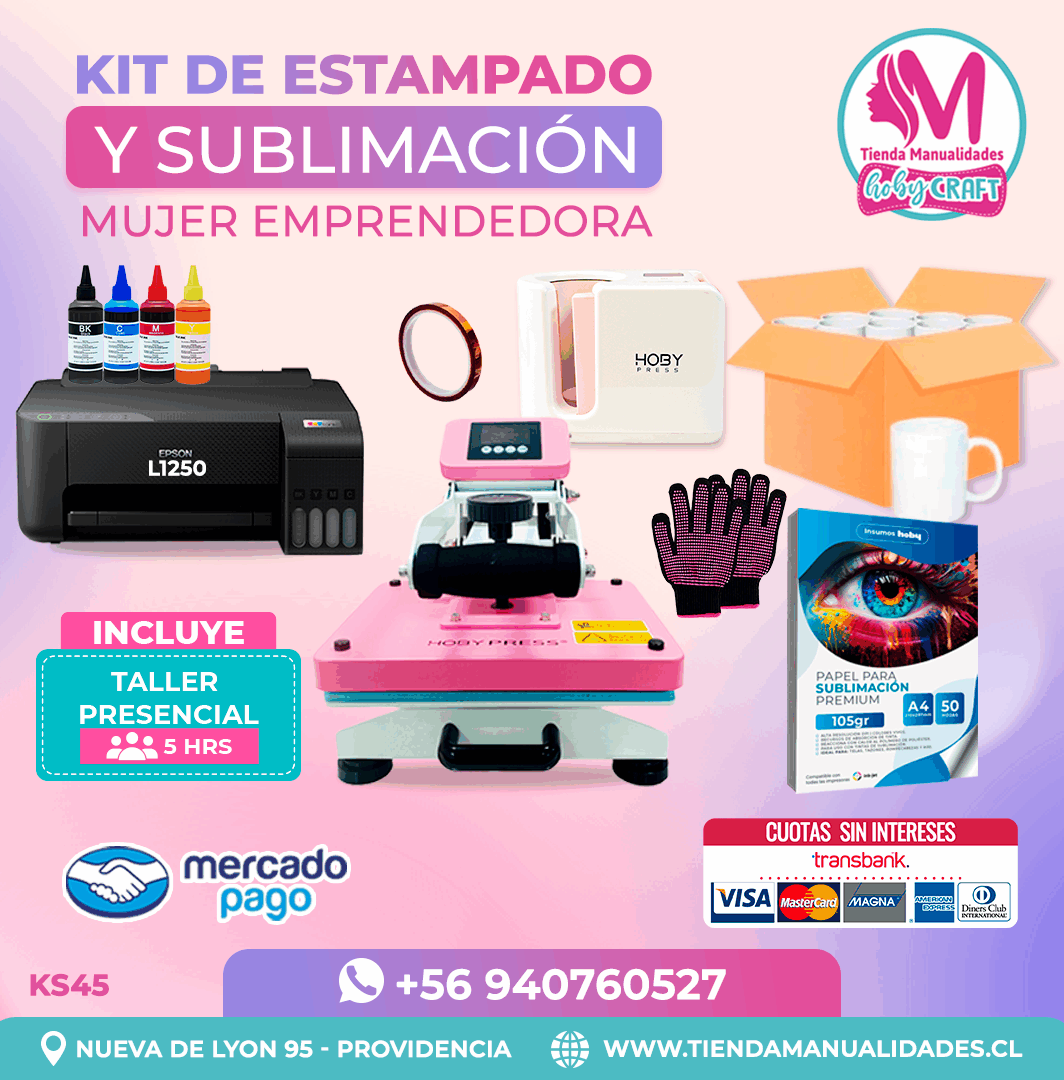KS45 Kit Sublimación y Estampado - Entrega Inmediata