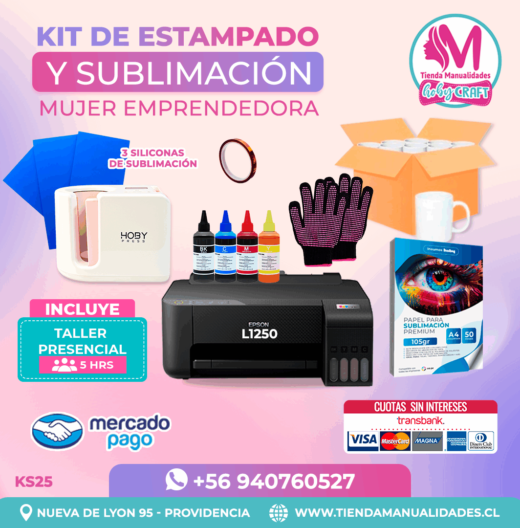 KS25 Kit Sublimación y Estampado - Entrega Inmediata
