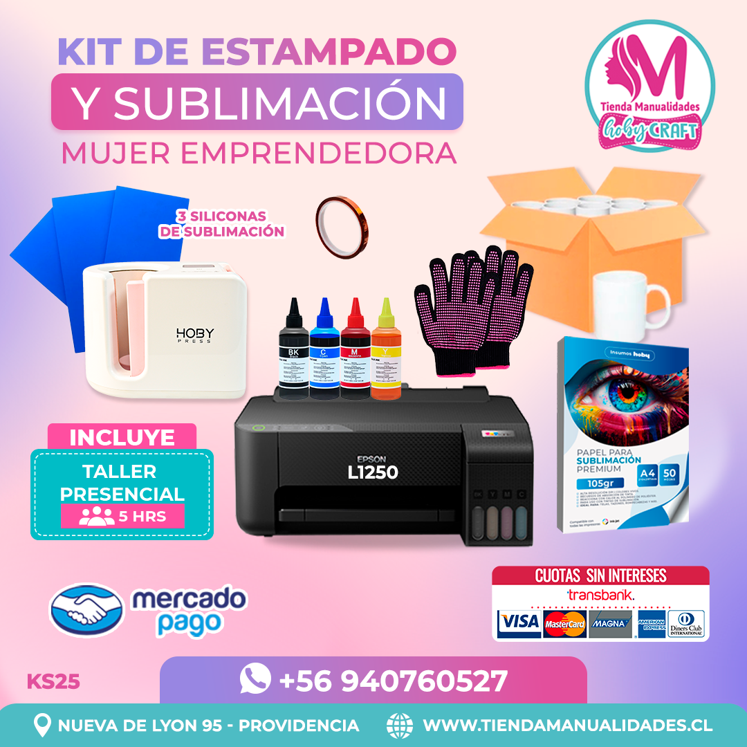 KS25 Kit Sublimación y Estampado - Entrega Inmediata