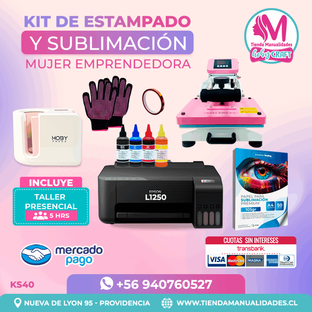 KS40 Kit Sublimación y Estampado - Entrega Inmediata
