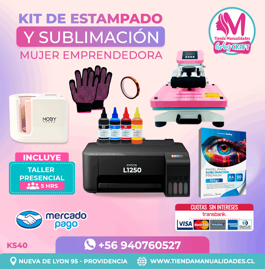 KS40 Kit Sublimación y Estampado - Entrega Inmediata
